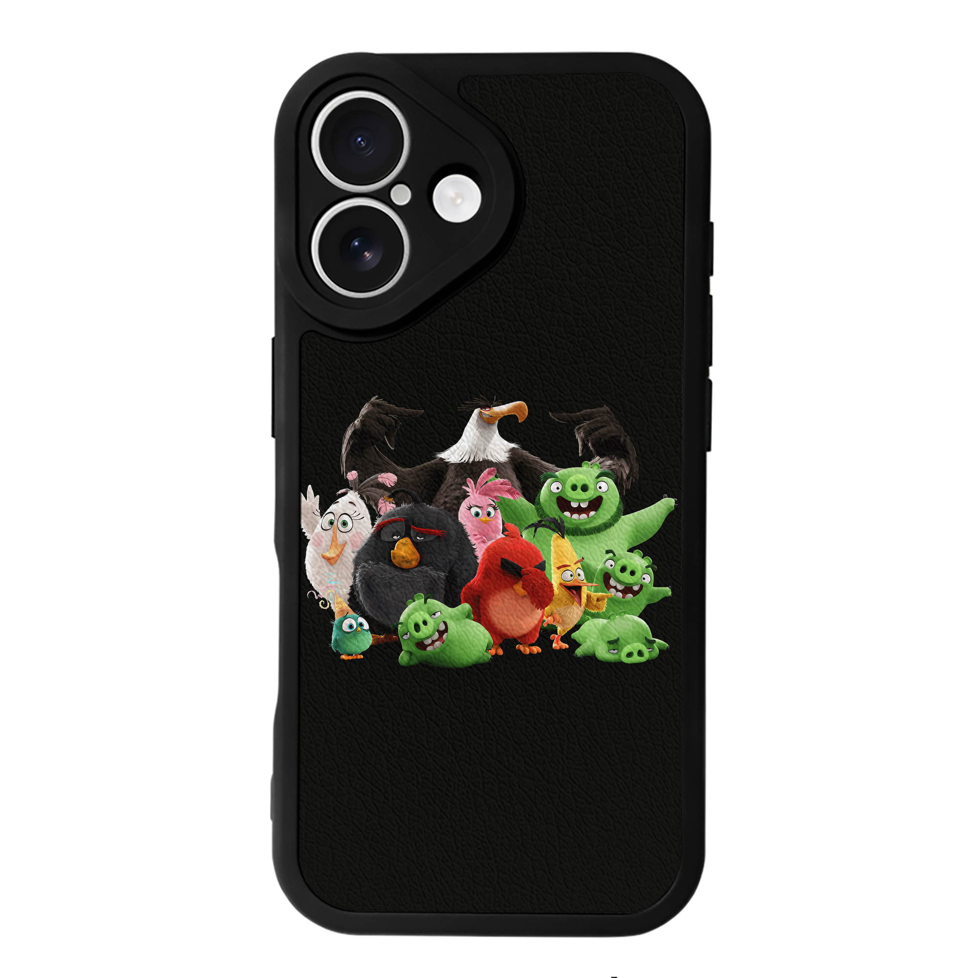 （画像用） Angry Birds アングリーバード 【iPhone 16シリーズ対応】シリコンスマホケース（レザー調） 材質：シリコン